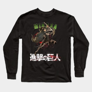 Mikasa Ackerman attack on Titan Long Sleeve T-Shirt